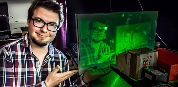 Andrzej's holographic projector 