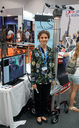PhD student exhibits her Mars Rover at Farnborough Air Show.